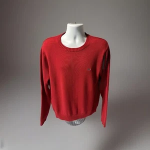 Vineyard Vines Long Sleeve Red Heavy Sweater 100% Cotton Men’s L Large - Picture 1 of 5
