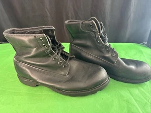 Stivali vintage 11,5-12 M Timberland premium artigianali americani made USA in pelle nera - Foto 1 di 12