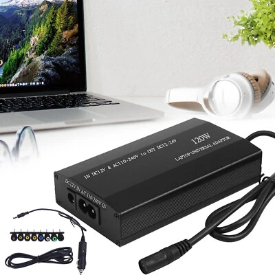 120W 12V Universal Laptop Ladegerät Auto Netzteil Netzkabel für Laptop Notebook - Bild 1 von 4