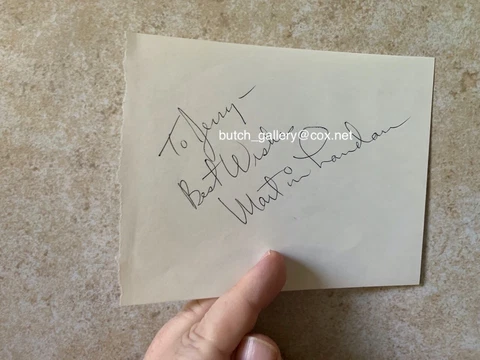 MARTIN LANDAU signed autograph album page Cover