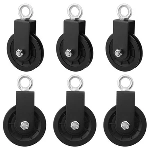 6-Pack 3.54 in/90 mm Cable Pulley Wheel Heavy Duty Gym Equipment Pulley 360 D... - Picture 1 of 7