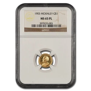 1903 Gold $1.00 McKinley MS-65 NGC (PL) - Picture 1 of 3