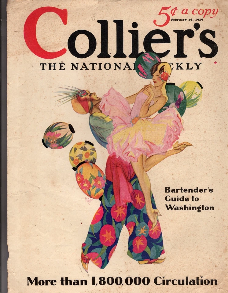 1929 Colliers  February 16 The Arabian dance original cover only - Image 1 of 1