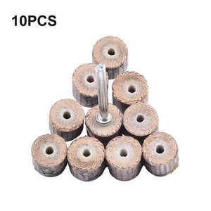 10pieces/set Flap Sanding Grinding Wheel Polishing Metal Rotary Tool + Mandrel - Picture 1 of 24