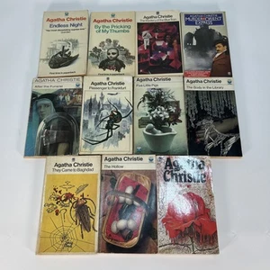 11 Agatha Christie Fontana Paperbacks Books Vintage, Worn but Complete - Picture 1 of 15