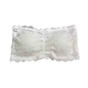 Lace Tube Bandeau Tube Bra Boob Bra Lace Strapless Bra Bandeau Tube Tops - Picture 1 of 12