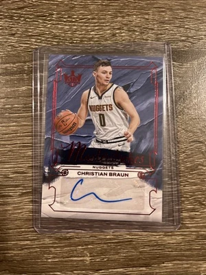 Christian Braun 2024 Court Kings #MS-CHR Masterstrokes Ruby Auto #'d /75 - Image 1 of 2