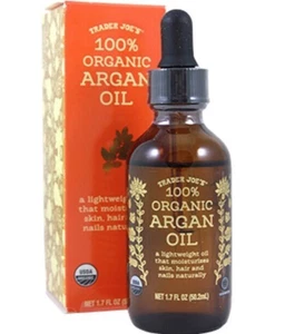 NEW TRADER JOE'S 100 % Bio-Arganöl 1,7 Oz. Pflegt Haut Haare Nägel - Bild 1 von 3