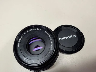 LENTE MINOLTA MD ROKKOR-X 45MM F/2 CRISTAL LIMPIO FUNCIONANDO Foto 1 de 4