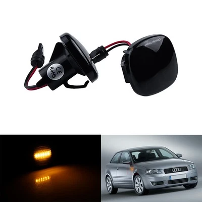2x Schwarz LED Seitenblinker Blinker für Skoda Fabia Octavia Roomster Rapid NH3 - Bild 1 von 4