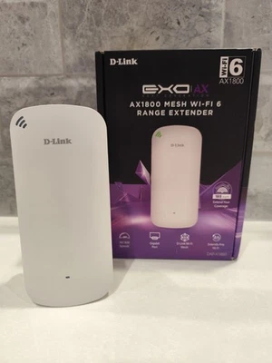 EU Plug D-Link Exo AX1800 Mesh Wi-Fi 6 Range Extender - Image 1 of 4