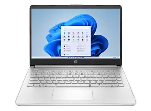 HP 14" Intel i3 Silver Laptop (Win 11, Intel i3, 4GB, 128GB SSD, FHD) + Office - Picture 1 of 9