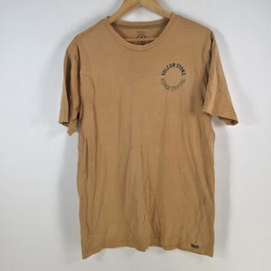Volcom mens t shirt size M beige short sleeve crew neck cotton 079786 - Picture 1 of 7