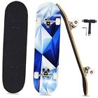  Pro Complete Skateboards for Beginners Adults Youths Teens Kids Girls Blue