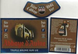 (36) étiquette de bière, beer labels "ABBAYE D'AULNE"