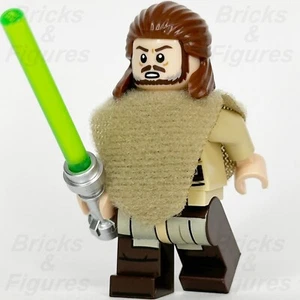 LEGO Star Wars Qui-Gon Jinn Minifigure Jedi Dark Brown Beard 75383 sw1334b - Picture 1 of 3