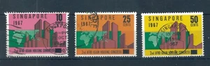 Singapur 1967 2º Congreso Afroasiático de Vivienda conjunto completo de sellos. Usado Sg 95-97 - Imagen 1 de 2