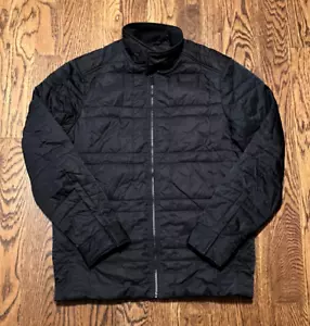 Giacca Theory Berli in taffetà tecnica uomo media nera puffer $545 vendita al dettaglio - Foto 1 di 4