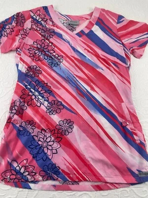 Grey's Anatomy Muliticolor V-Neck Scrub Top - S - Image 1 of 4