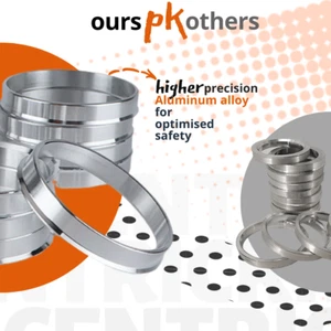4pcs Aluminum 73.1 mm to 64.1 mm Wheel Hub Centric Rings Spigot Ring for Rims - Picture 1 of 7