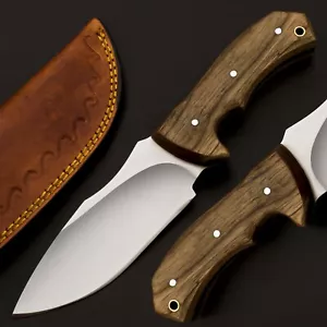 RaB Custom Handmade Full Tang D2 Tool Steel Skinning ,EDC Knife W/Leather Sheath - Picture 1 of 6