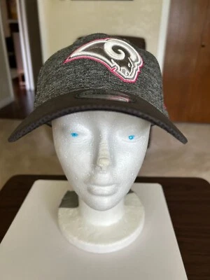 NEW ERA Los Angeles Rams Hat Women's NFL Breast Cancer Awareness 39Thirty Cap LA - Image 1 of 4