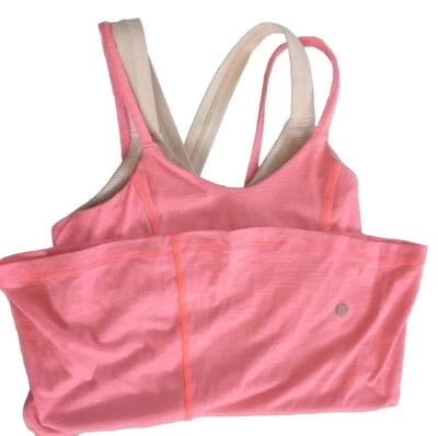LULULEMON Women's Athletic Pullover Built-In Bra Tank Top Shirt Small Neon Pink - Image 1 of 4