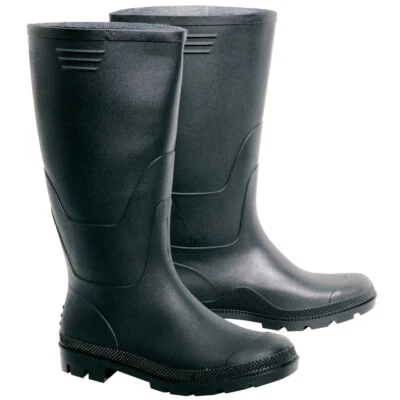 EUROMAX Gummistiefel Gartenstiefel Stiefel Angler PVC Regenstiefel hoch schwarz Gr 36-50