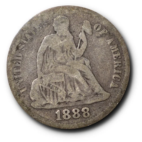 1888 Seated Dime 10C Silver Cover