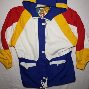 Vintage Braetan Multi Colored Nautical Sailing Hooded M Jacket Windbreaker Coat - Picture 1 of 13