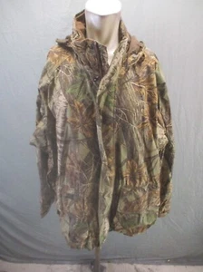 Columbia Size L Mens Camo Full Zip Snap Stand Collar Pocket Hunting Jacket 419 - Picture 1 of 11