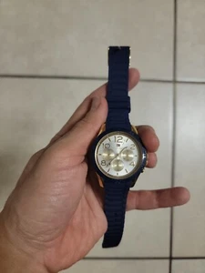 TOMMY HILFIGER LADIES WATCH 1781523 VERY RARE! BLUE SILICONE STRAP CHRONOGRAPH - Picture 1 of 4