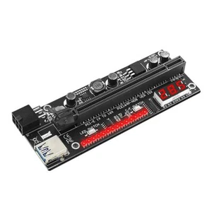 Tarjeta de Extensión Gráfica PCIE Riser 1x a 16x con Sensor de Temperatura y 3528 LED - Imagen 1 de 9