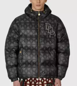 NWT PUMA x DAPPER DAN REVERSIBLE BOMBER PUFFER RHINESTONE LOGO COAT JACKET XL - Picture 1 of 21