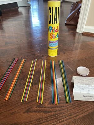 Pressman Toy Giant Pick Up Sticks - Colorful 9 3/4" Long Wood Sticks - - Image 1 of 4