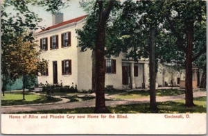 Cincinnati, Ohio Postcard "Home of Alice & Phoebe Cary, Now HOME FOR THE BLIND" - Picture 1 of 2