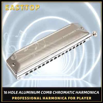 EMP-16 Upgrade Chromatic Harmonica 16Hole 64Tone Key of C Chromatic Mouth Organ - Image 1 of 4