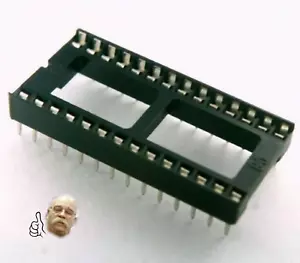 2 pezzi EPROM SOCKET THT 28 pin DIP28 Zoccolo passo largo PERFETTI - Imagen 1 de 1