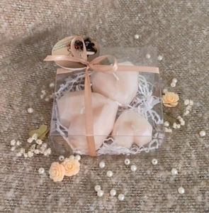 Floating Candles set , Aromatic faceted crystal diamond Heart candle set 3 in 1 - Picture 1 of 13