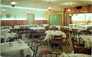 1960s OH Postcard Surrey Inn Restaurant Ashland Ohio Interior Claremont Avenue - Picture 1 of 2