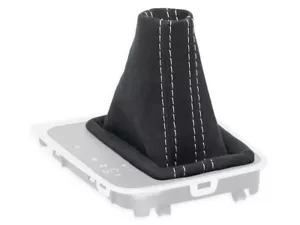 FOR VW GOLF VII MK7 2013-2019 DSG GEAR SHIFT BOOT GAITER ALCANTARA STITCH WHITE - Picture 1 of 5