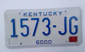 Kentucky LKW Kennzeichen blauer Schriftzug 6000 # 1573 JG - Bild 1 von 1