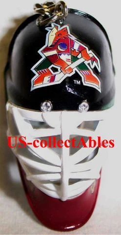 NHL PHOENIX COYOTES Hockey Goalie Face Mask Keychain Old Logo Collectibles Gifts Cover