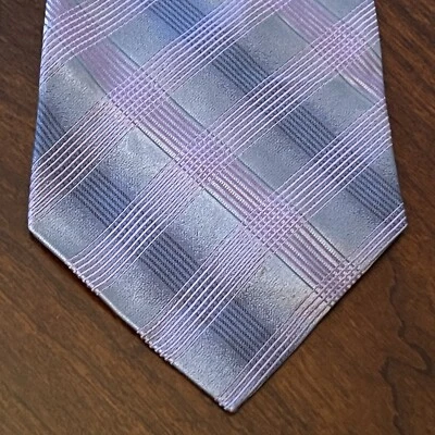 Corbata de cuello vintage Alfani gris rosa hecha a mano 100 % seda para hombre hecha en China Foto 1 de 4