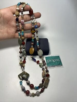 DTR Jay King Sterling Silver Colorful Multistone Long Strand Necklace - Image 1 of 4