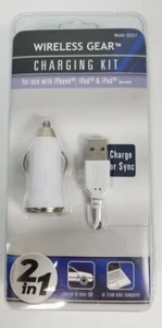 Wireless Gear 2 In 1 Charging Kit, iPhone, iPod, iPad (Model G0257) Car Charger  - Picture 1 of 5