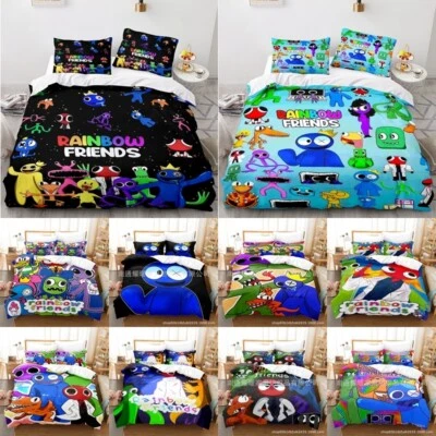 Donna Quilt Duvet Cover Bedding Set Pillowcase Single Double Rainbow Friends - Image 1 of 4