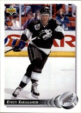 1992-93 Upper Deck Kings Hockey Card #111 Kyosti Karjalainen