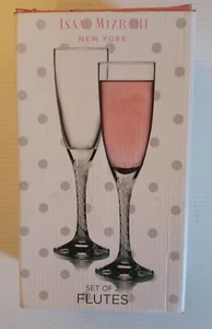 Isaac Mizrahi New York Set di 2 bicchieri da vino champagne flute 5 oz. - Foto 1 di 12