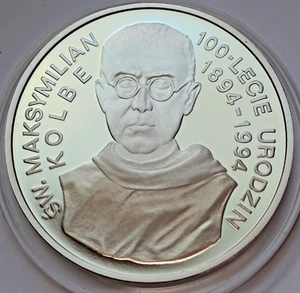 300000 Zlotych 1994, Saint Maksymilian Kolbe 1 oz Ag 999 1 Oz Silver - Picture 1 of 2
